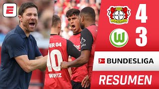 BAYER LEVERKUSEN ganó a lo XABI al WOLFSBURG en el último suspiro con gol de Boniface  Bundesliga [upl. by Holden11]