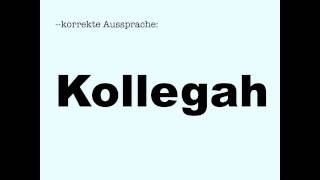 Korrekte Aussprache Kollegah [upl. by Ylrebmik]