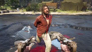 Red Dead Redemption 2  Torturing and Brutally Killing Micah Bell 3 [upl. by Aneret703]