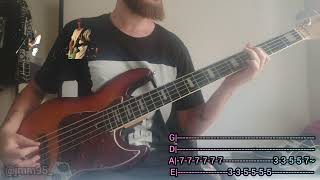 Chase Atlantic  Meddle About Live Bass Cover Tabs [upl. by Ritter]