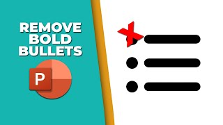 How to remove bold bullets in PowerPoint [upl. by Sublett976]