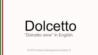 Correct italian pronunciation of dolcetto [upl. by Odrahcir776]