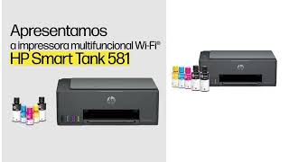 Impressora Multifuncional HP Smart Tank 581  Tanque de Tinta Colorida USB WiFi [upl. by Rebecca]