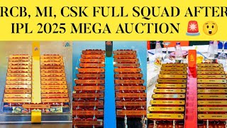 RCB MI amp CSK FULL SQUAD LIST ANALYSIS  AFTER IPL 2025 MEGA AUCTION 🚨😱 [upl. by Esilram]