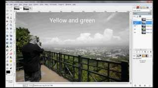 Selective desaturation using HueSaturation tool  GIMP Tutorial [upl. by Trina]