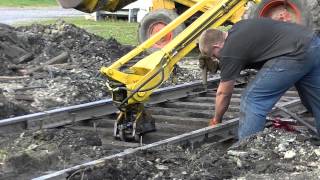 Track Work on the Cooperstown and Charlotte Valley Railroad 102013 [upl. by Shererd]