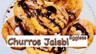 Churros Jalebi  Churros without eggs  Churros recipe  How to make churros [upl. by Srednas]