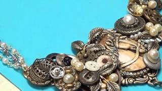 Collage Assemblage Jewelry Perfecting Your Pieces from Bsue [upl. by Ahsille]