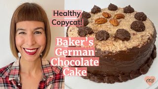 Bakers German Chocolate Cake  Healthy Copycat [upl. by Amorita415]