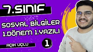 7Sınıf Sosyal Bilgiler 1Dönem 1Yazılı  AÇIK UÇLU SORULAR [upl. by Blatt]