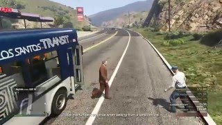 GTA 5 Fist Fight w PAT Bus Driver Grand Theft Auto V Xbox One [upl. by Fawne615]