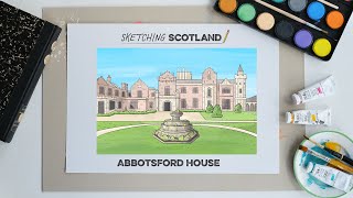 Sketching Scotland  Draw Abbotsford House  Ep16 [upl. by Albright928]