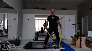 Adductores y trabajo simultaneo con flex band Pilates reformerStudio Pilates Lugo [upl. by Arrim58]