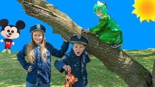 PJ Masks Gekko On the Loose from Assistant and Batboy Ryan Pretend Play Fun [upl. by Nerred875]