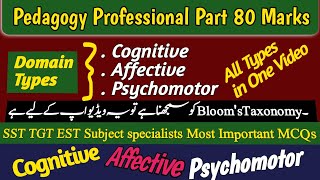 Blooms Taxonomy All three Domains in one Video  Cognitive Affective Psychomotor Domain Lecture [upl. by Anerda799]