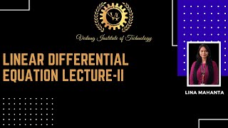 Linear differential equation lectureII [upl. by Akinyt]