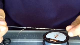 how to deel 2 een voorslag bevestigen  how to tie a snagleader dubble uni knot [upl. by Balough]