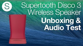 Supertooth Disco 3 Bluetooth Speaker Unboxing amp Audio Test [upl. by Nedry934]