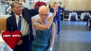 Elderly Couple Show Off Dance Moves In Restaurant  First Dates [upl. by Reseda866]