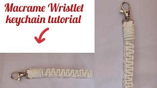 macrame Wristlet keychain tutorial ☑️✨ macrametutorial [upl. by Nollaf]