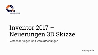 Inventor 2017  3D Skizze [upl. by Branen]