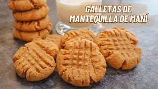 GALLETAS DE MANTEQUILLA DE MANÍ  Solo 3 Ingredientes [upl. by Hare]