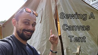 Sewing a Canvas Tent  DIY Canvas Wall Tent Project [upl. by Sorrows]