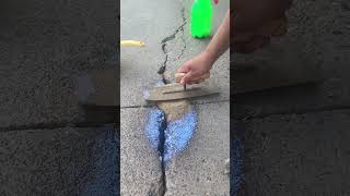 Pavement repair Pockmarked surface white pebbles falling off sand turning [upl. by Dirraj160]