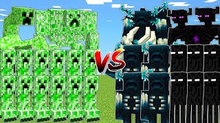 CREEPER vs WARDENS amp ENDERMEN Army [upl. by Drew]