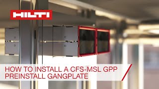 Hilti modular fire sleeves  how to install a CFSMSL GPP preinstall gangplate [upl. by Aninaig114]