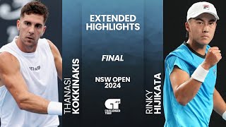 Thanasi Kokkinakis vs Rinky Hijikata  FINAL NSW Open 2024  ATP Highlights [upl. by Halik148]