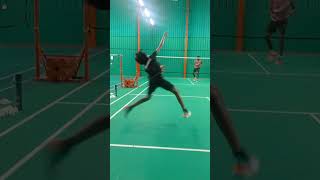 Good cross block but misses crossnet🙄shortsfeedbadmintonshortvideotrendingviralvideoshortnew [upl. by Allak]