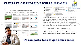 Calendario Escolar 20232024 ¿Cuándo regresamos ¿Qué cambios tenemos👩‍🏫👨‍🏫 [upl. by Yadseut]