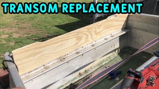 14 ft V hull Jon Boat Transom Replacement [upl. by Vasily342]