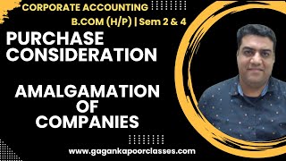 Purchase Consideration Class 2   Amalgamation of Companies  Corporate Accounting [upl. by Ennovad874]