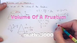 Frustums How To Work Out The Volume Of A Conical Frustum Sliced Off Cone [upl. by Hacissej381]