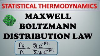 THE BOLTZMANN DISTRIBUTION LAW  MAXWELL BOLTZAMNN DISTRIBUTION LAW  STATISTICAL THERMODYNAMICS [upl. by Assina]