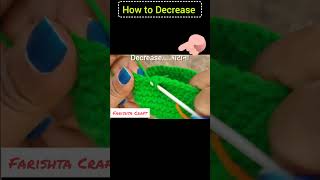 How to decrease in crochet😍 shorts youtubeshorts diy farishtacraft [upl. by Granny]