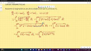 Encuentre la longitud de un arco de la cicloide xrtsen t yr1cos t [upl. by Spragens]