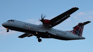 Loganair ATR 72600 Arrival and Departure at Norwich Airport [upl. by Siusan]