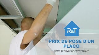 Prix de pose du placo au m2  Rénovation amp Travaux [upl. by Notsua]