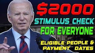 IRS ANNOUNCES NEW 2000 STIMULUS CHECK FOR EVERYONE  CRITERIA CHANGED  KNOW ELIGIBILITY amp DATES [upl. by Balfore]