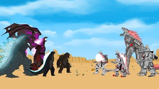 TEAM GODZILLA vs EVOLUTION of MECHAGODZILLA 19742022  Size Comparison  ANIMATION SKILL [upl. by Nnayllehs789]