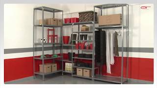 Etagère modulaire métallique avec boulons par AR Shelving Versatile System [upl. by Eillak]