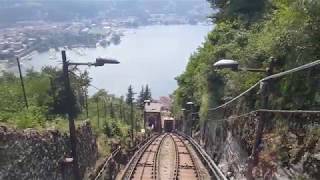 Funicolare ComoBrunate funicular Lake Como Italy  BampG video [upl. by Fogel]