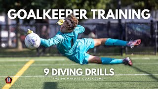 Goalkeeper Training 9 Diving Drills that take your goalkeeper skills to the next level [upl. by Nirol]