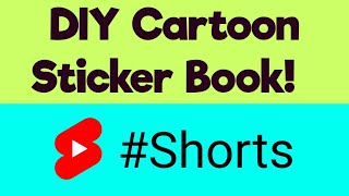 🛑 SUBSCRIBE For Detail Video DIY Cartoon Sticker Book 🤓💜 shorts [upl. by Adiela]