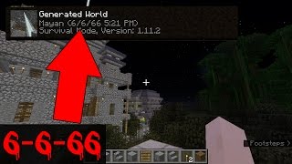 This Minecraft World was created on 6666 SCARY [upl. by Dnalyaw]