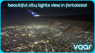 Air France Airbus A350900 takeoff from Fortaleza  beautiful city lights [upl. by Aisak]