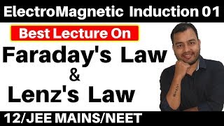 12 Chap 6 II ElectroMagnetic Induction 01  Magnetic Flux II Faradays Law amp Lenzs Law JEENEET [upl. by Leora]